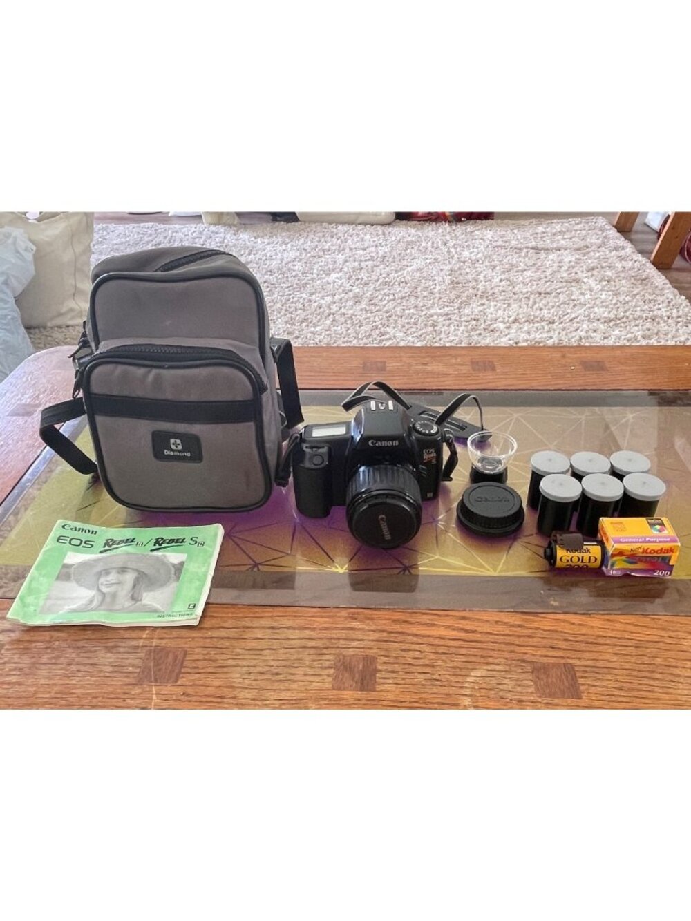 Canon EOS Rebel S II 35mm Camera Bundle W/ EF 35-80mm Lens Film UNTESTED